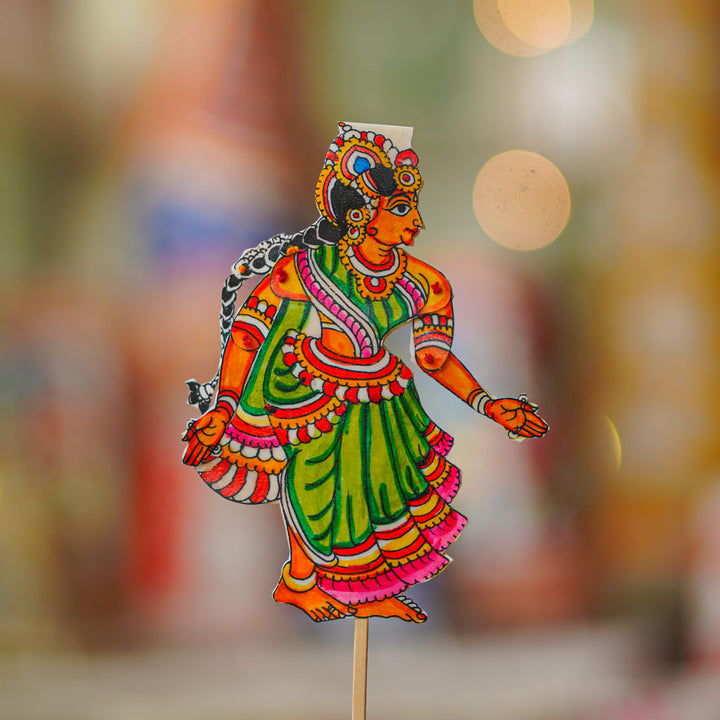 Hand-Painted Sita Tholu Bommalata Flip Toy