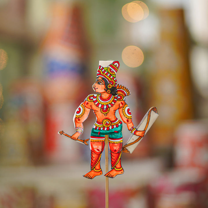Hand-Painted Lakshman Tholu Bommalata Flip Toy