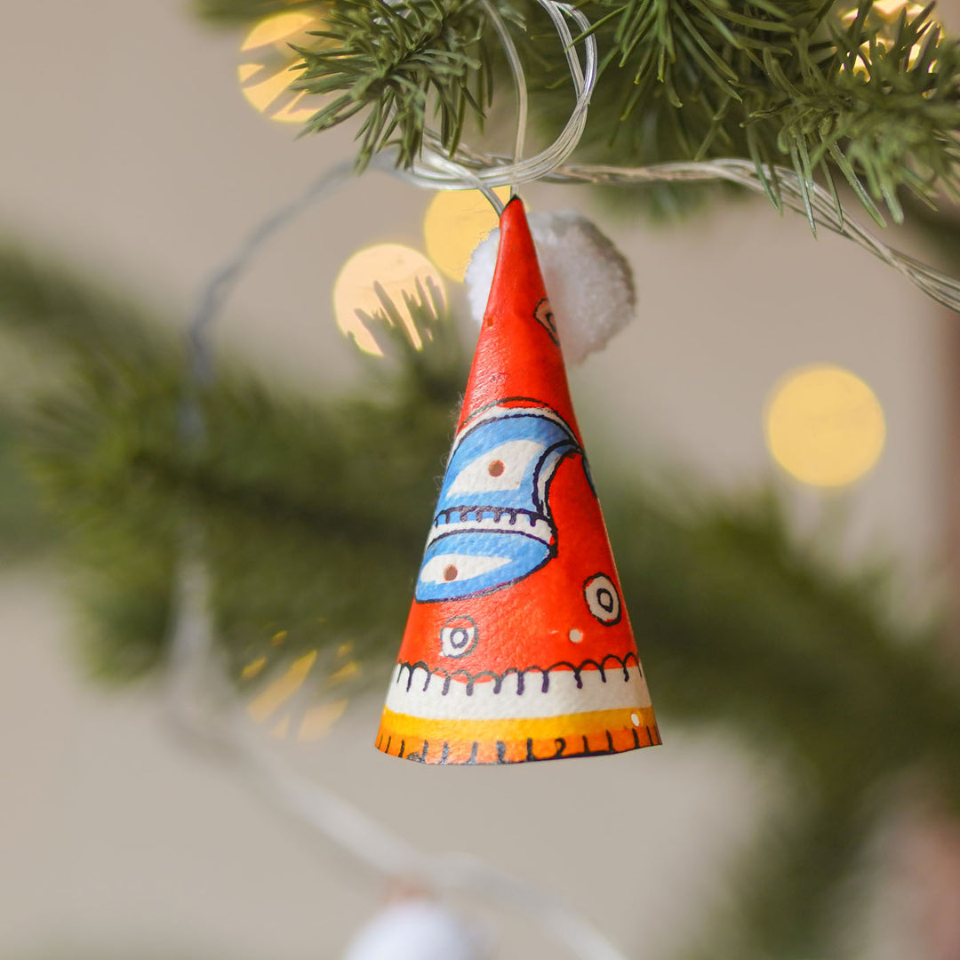 4m, 14 Bulbs | Hand Painted Christmas Theme Tholu Bommalata LED Fairy Light