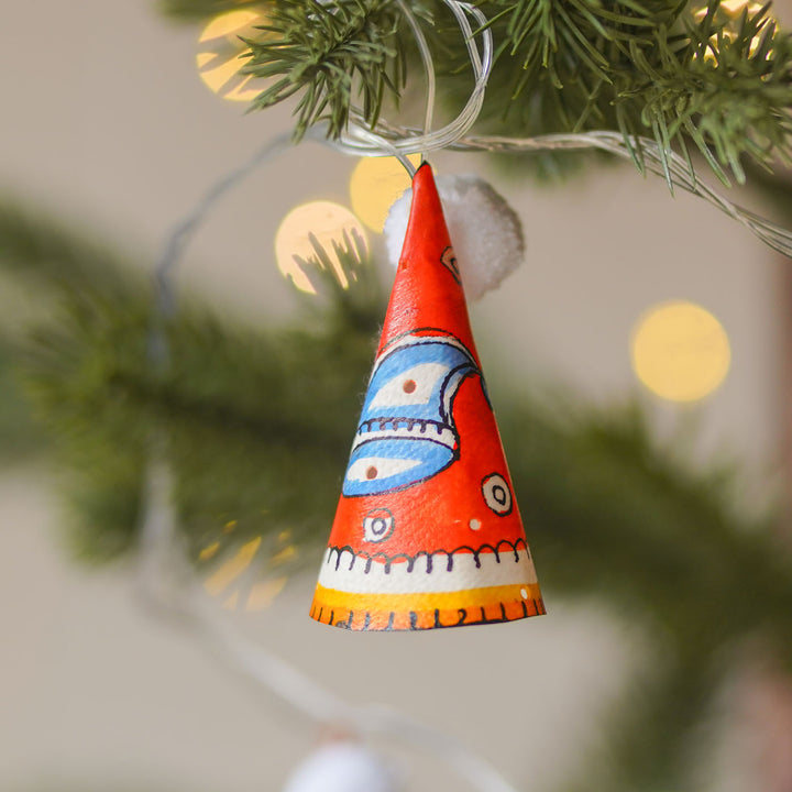 4m, 14 Bulbs | Hand Painted Christmas Theme Tholu Bommalata LED Fairy Light