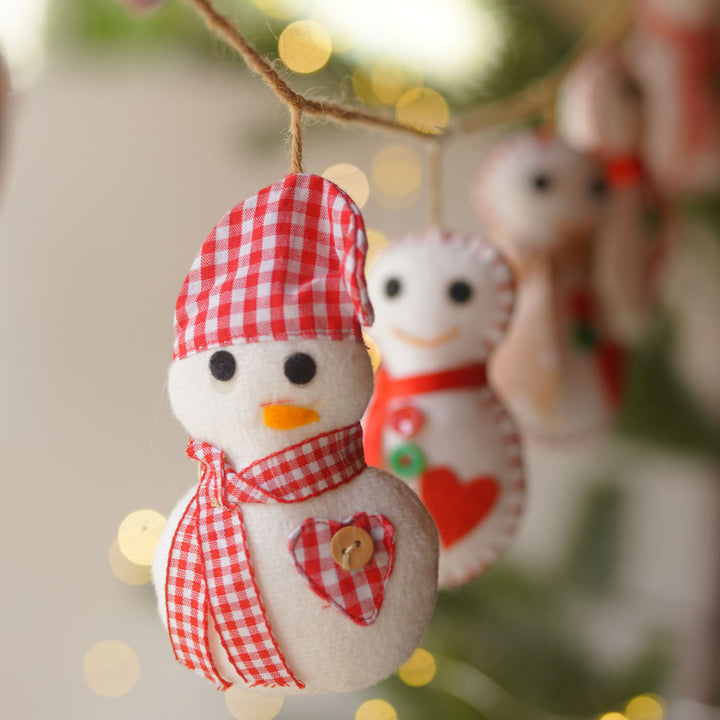 42 Inch | Handmade Snowman Theme Garland/ Bunting For Christmas Wall Decoration