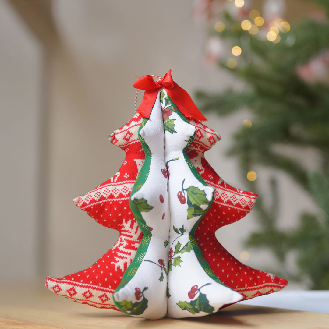 4 Inch | Handmade Polka Dot Christmas Tree For Decoration