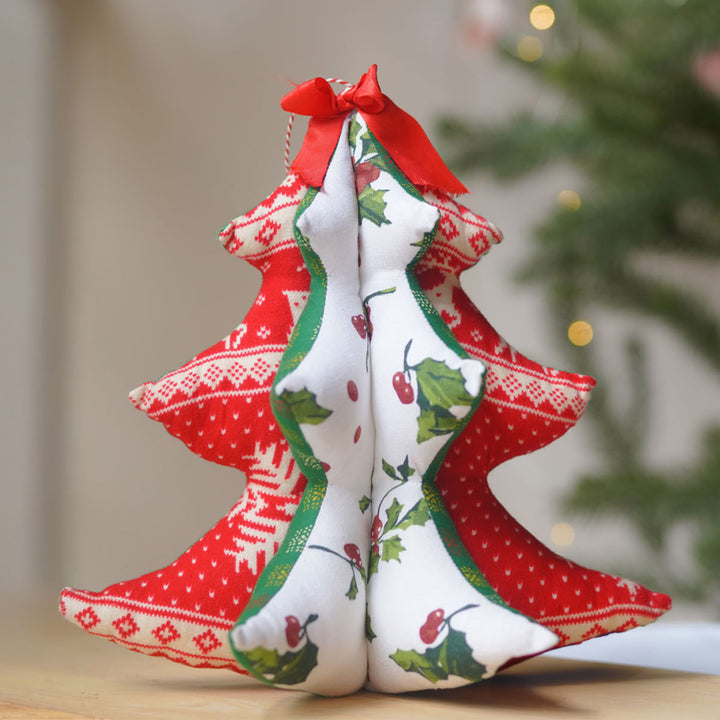 4 Inch | Handmade Polka Dot Christmas Tree For Decoration