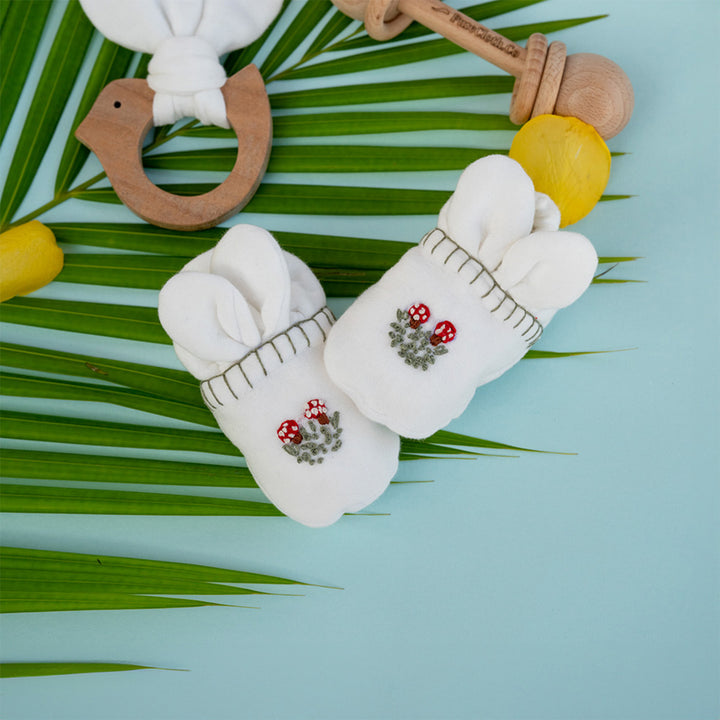 Nestling Newborn Toy Gift Box | Booties, Teether & Rattle