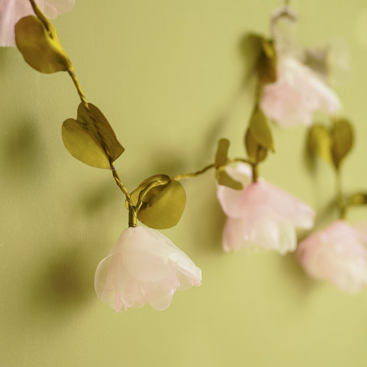 3m, 14 Bulbs | Handcrafted Pink Ombre Tissue Flower LED Fairy Lights