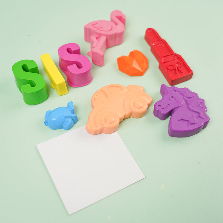 Handmade Non-Toxic Wax Crayons Hamper For Sister | Set Of 7