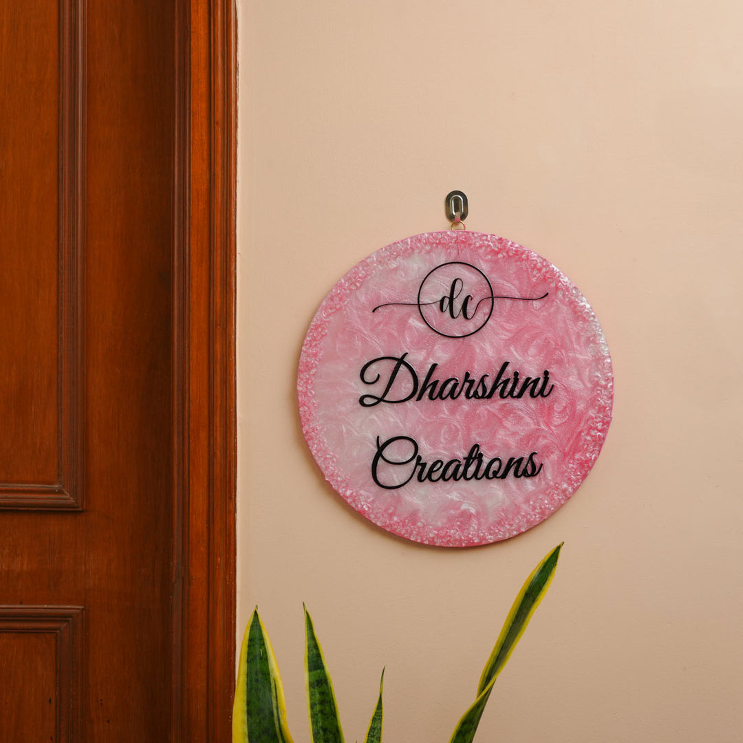 Personalized Morpankh Resin Name Plate For Family - Hanging from Wall Hook
