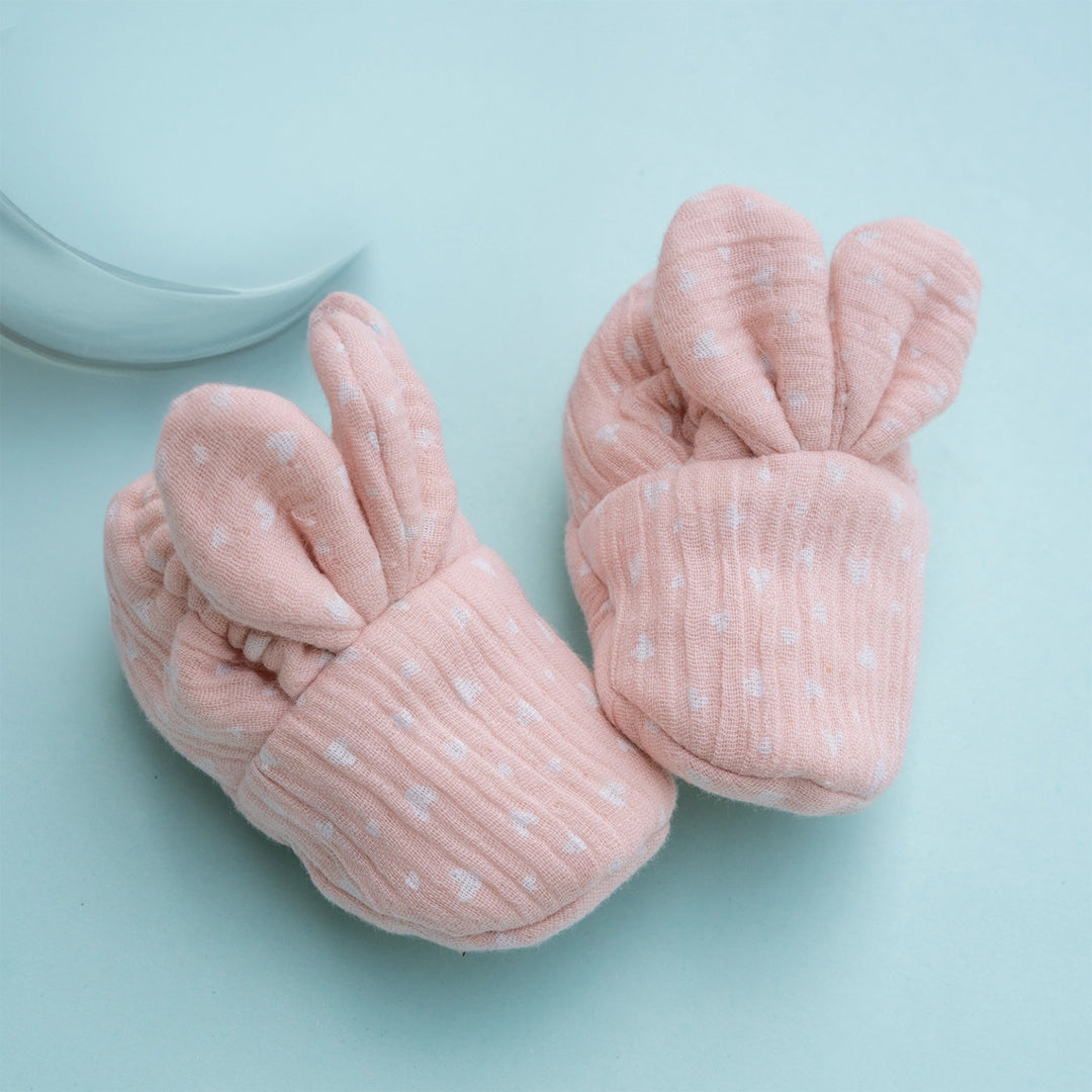 Pink Heart Baby Girl Gift Hamper | Romper, Swaddle & Teether
