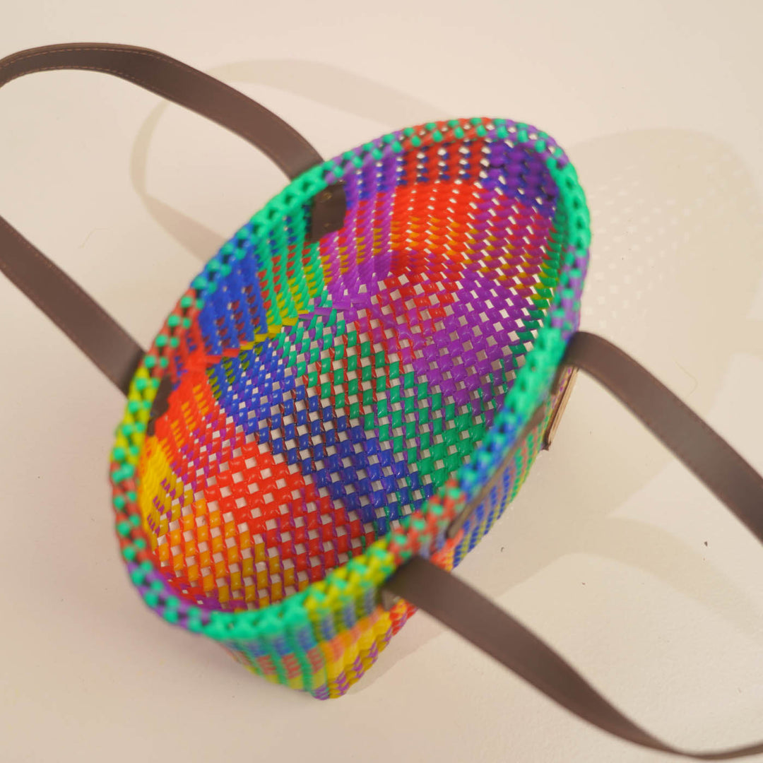 Multicolor Checks Mukhya Knot Handmade Small Koodai Bag