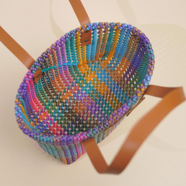 Multicolor Madras Checks Mukhya Knot Handmade Small Koodai Bag