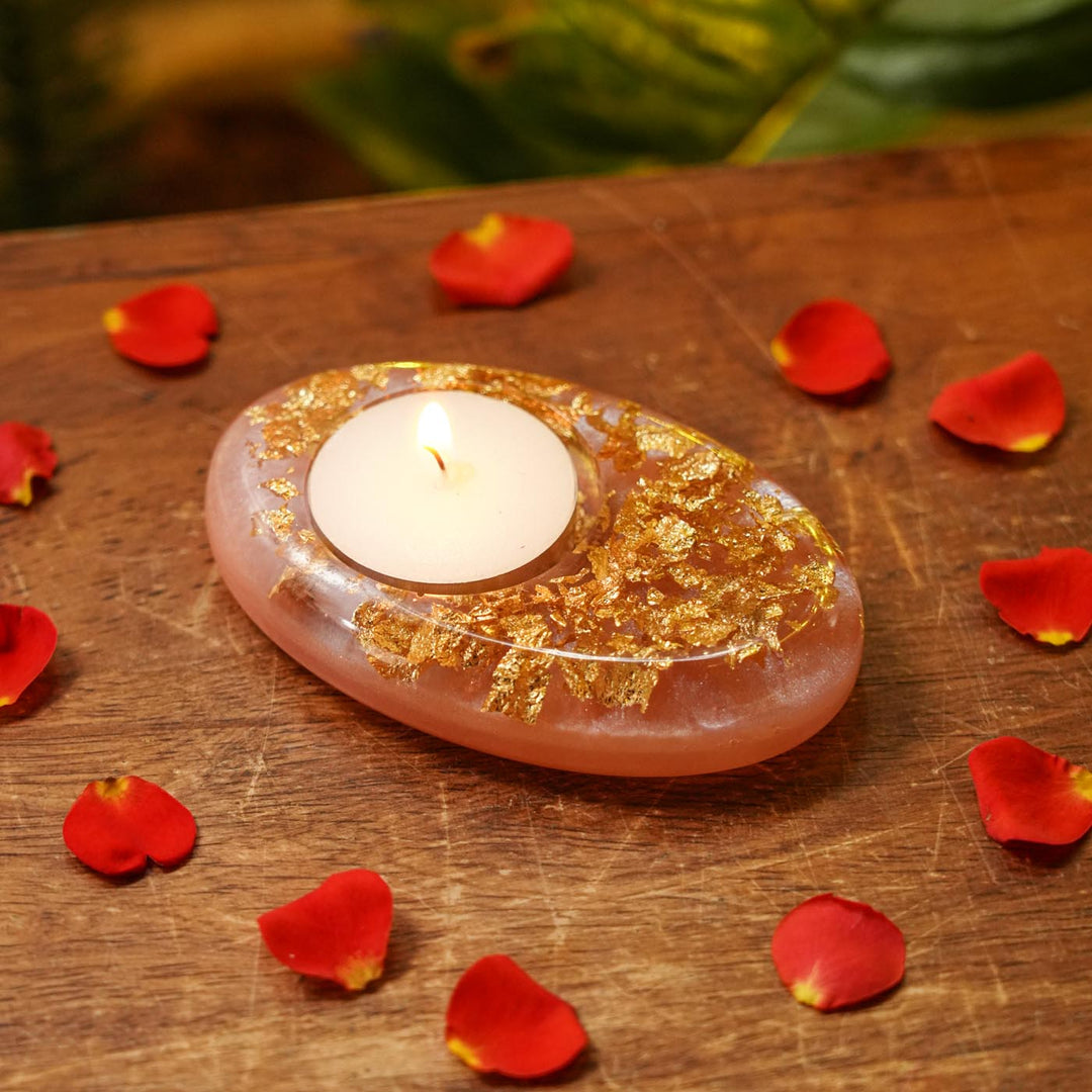 Handmade Decorative Oval Resin Tealight Holder