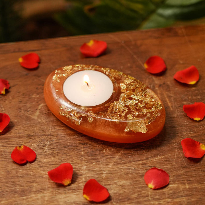 Handmade Decorative Oval Resin Tealight Holder
