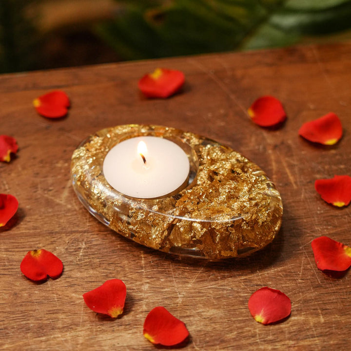 Handmade Decorative Oval Resin Tealight Holder