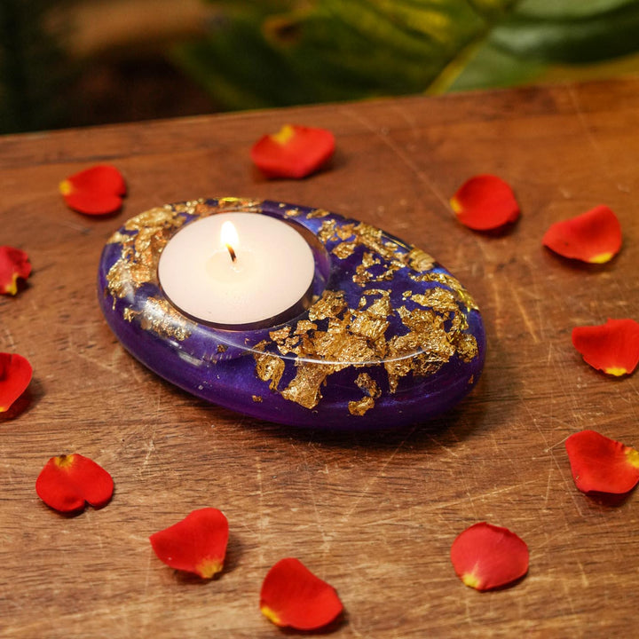 Handmade Decorative Oval Resin Tealight Holder