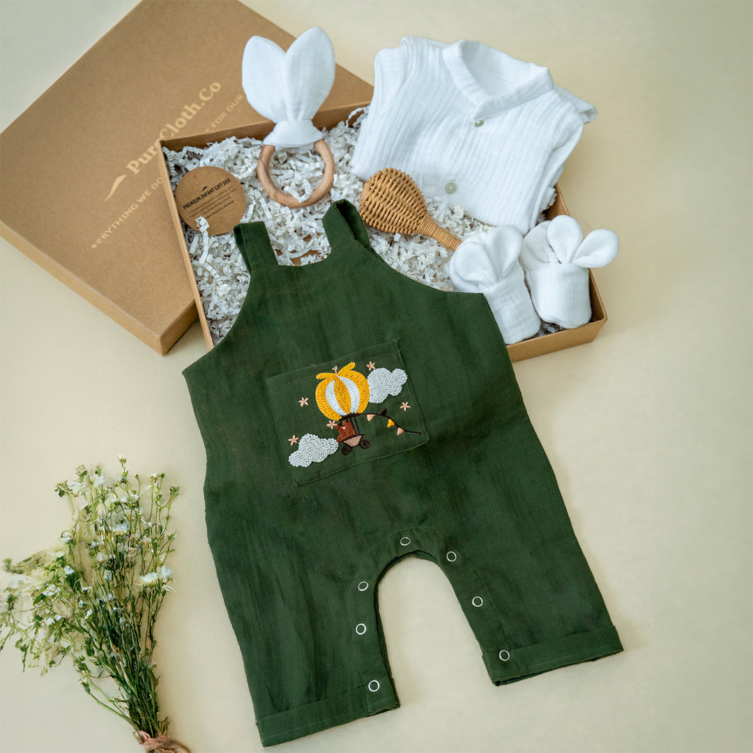 Forest Green Little Cloud Rider Hamper | Outfit & Baby Toys