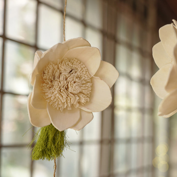Set Of 2 | Handmade Lotus Design LED String Hanging With Battery Operated Lights