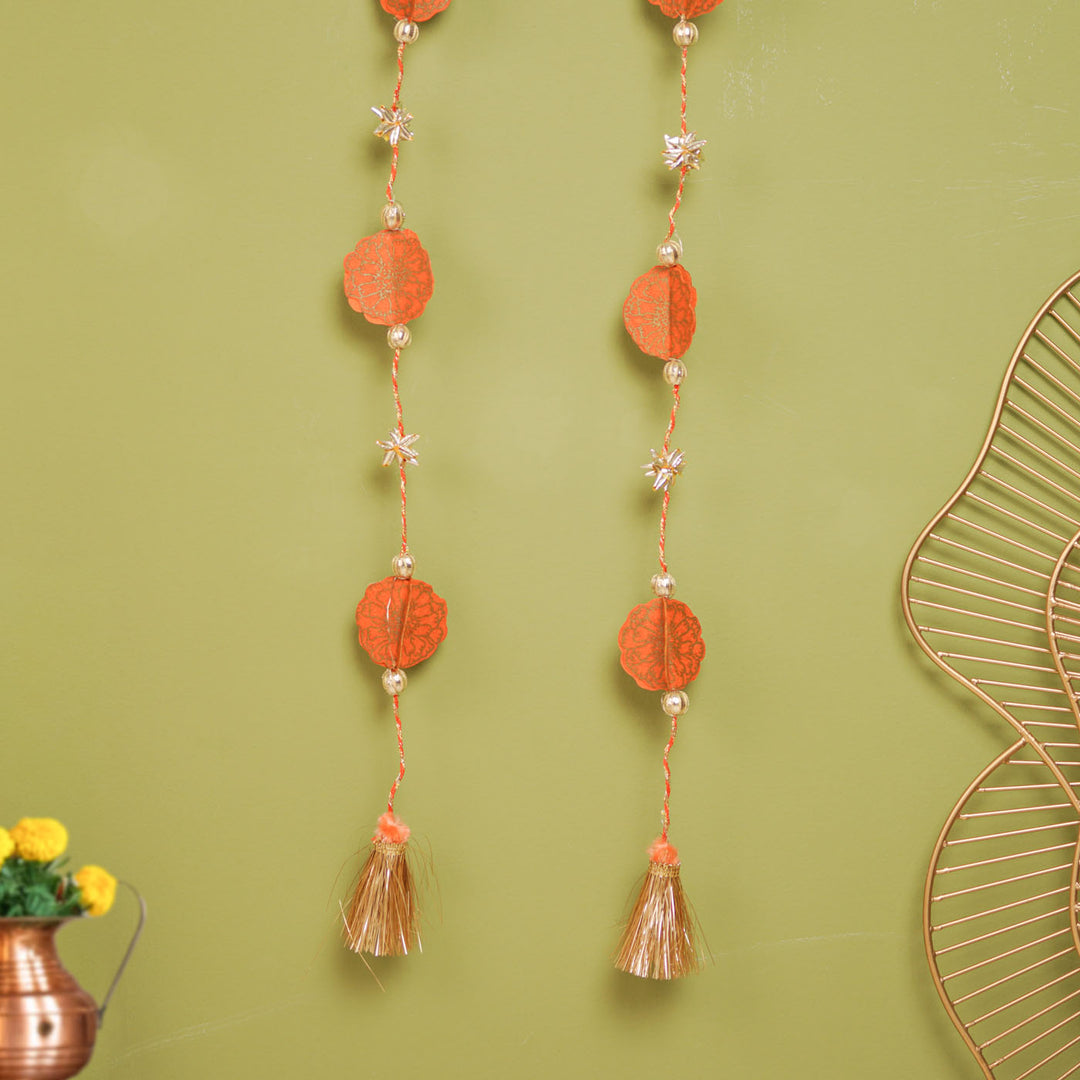 Set Of 2 | Handmade Marigold Design Hangings