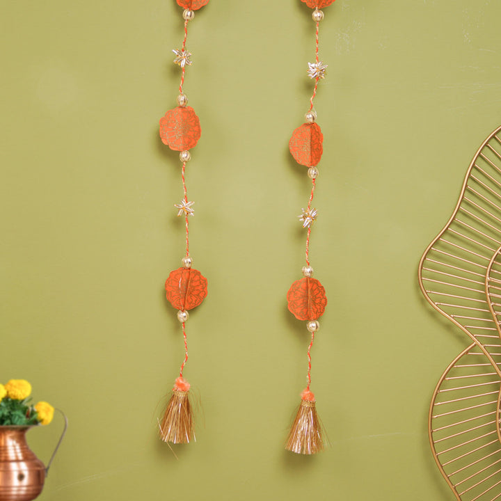 Set Of 2 | Handmade Marigold Design Hangings