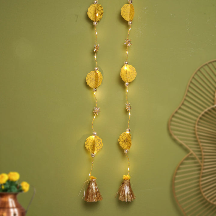 Set Of 2 | Handmade Marigold Design Hangings