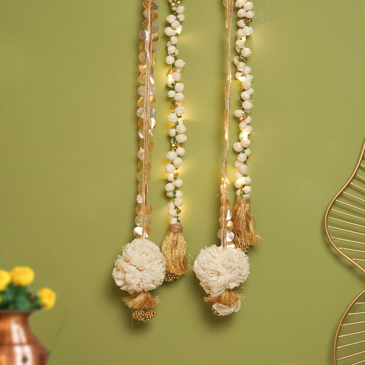 Handmade Shola Buds LED String Flower Design Hanging