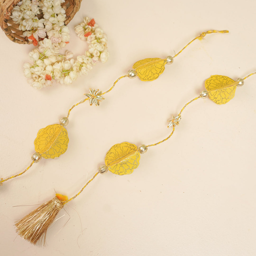 Set Of 2 | Handmade Marigold Design Hangings