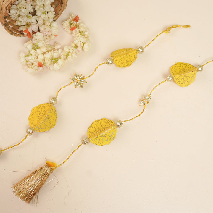 Set Of 2 | Handmade Marigold Design Hangings