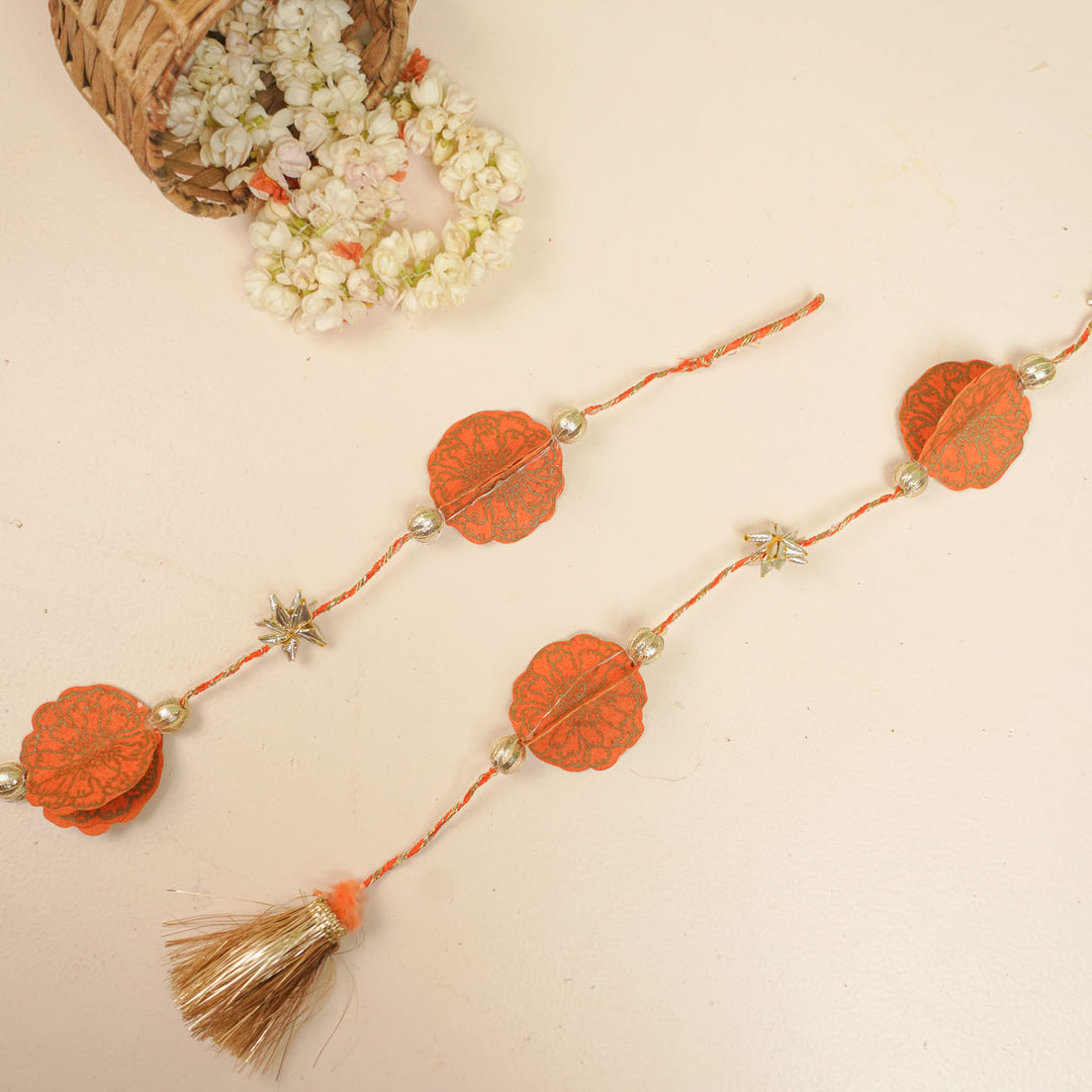 Set Of 2 | Handmade Marigold Design Hangings