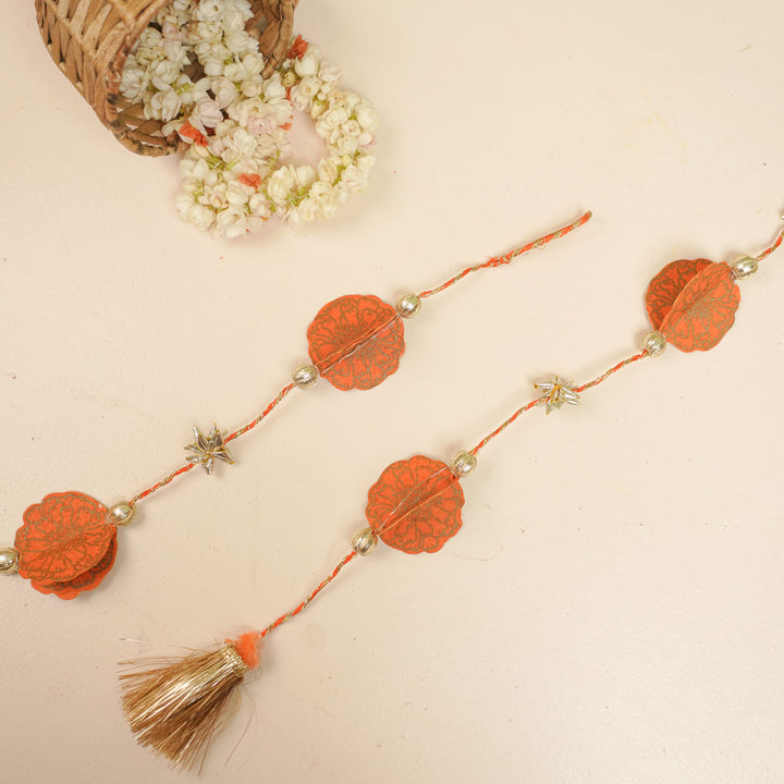 Set Of 2 | Handmade Marigold Design Hangings