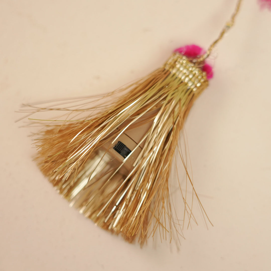 Set Of 2 | Handmade Lotus Design LED String Hanging With Battery Operated Lights