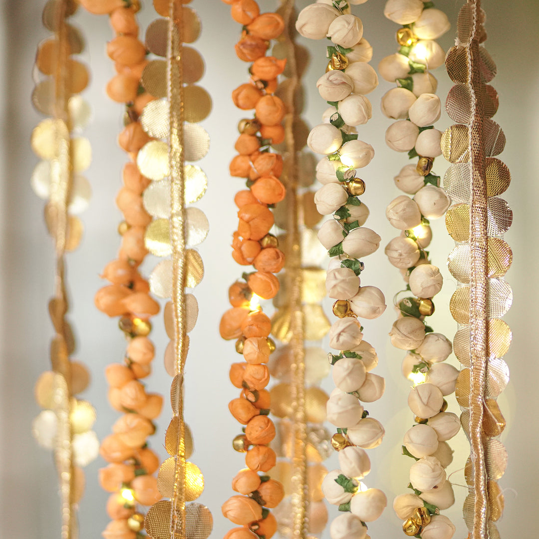 Handmade Shola Buds LED String Flower Design Hanging