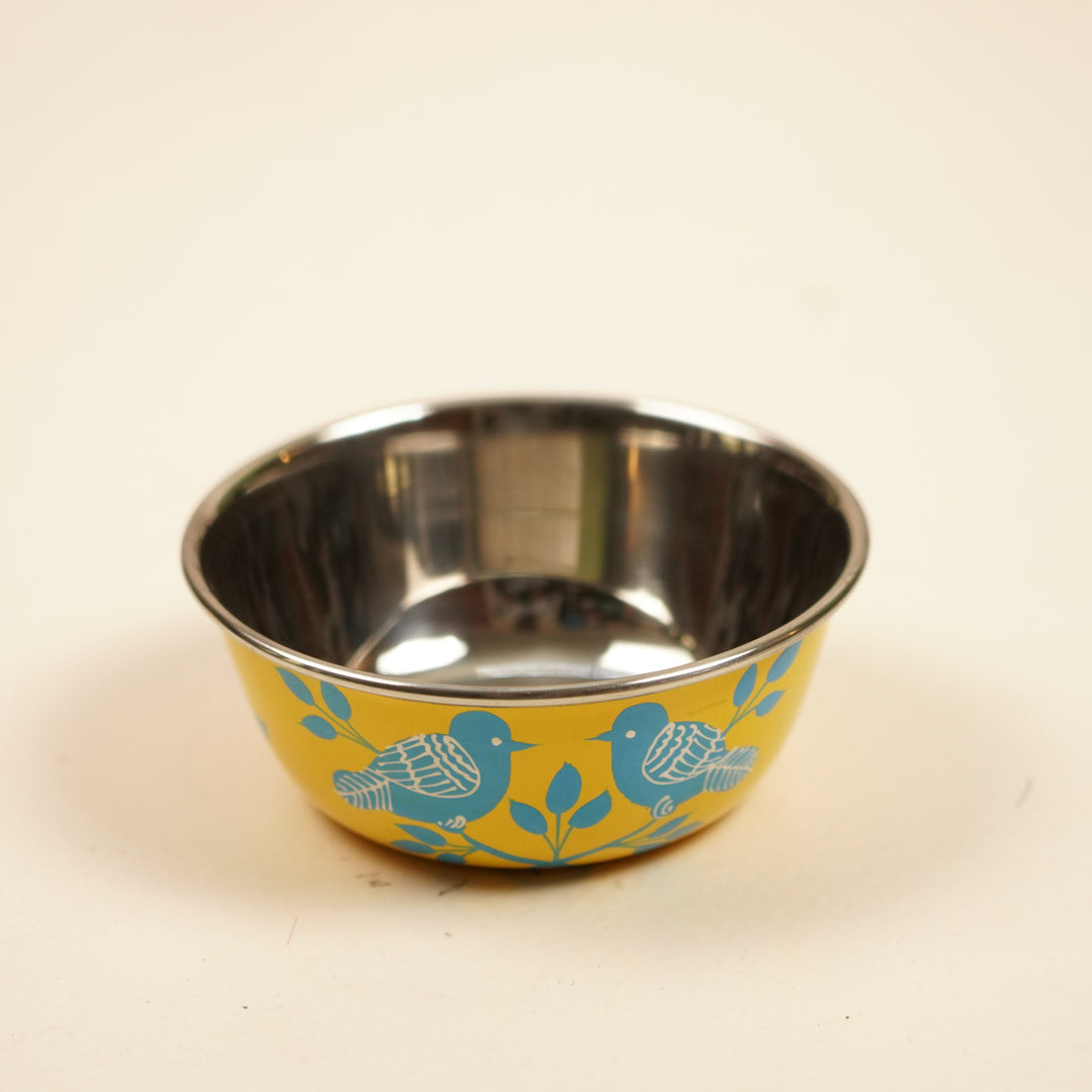 2Pc | Hand-Painted Floral Kashmiri Art Stainless Steel Small Bowls