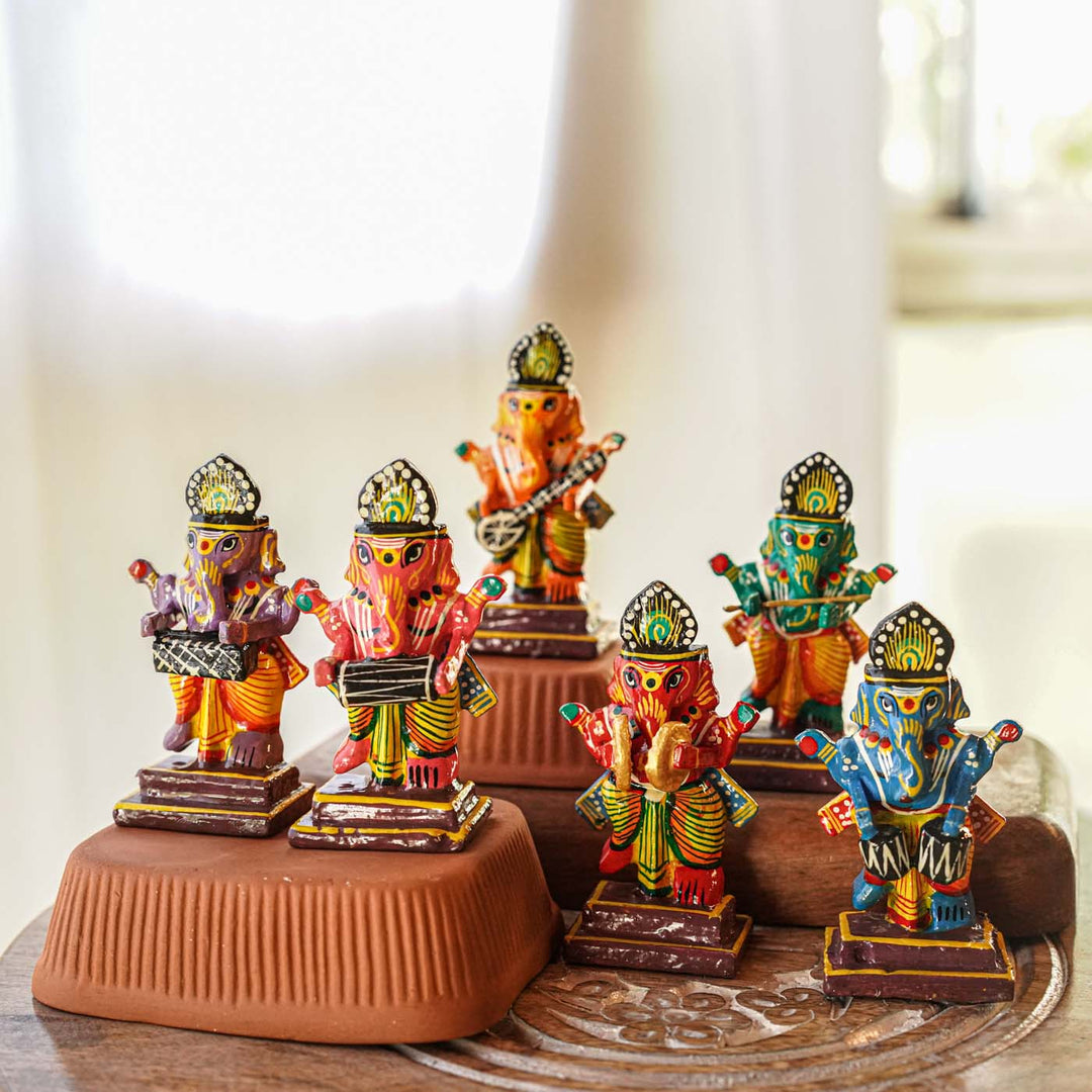 Handmade Mini Musical Ganesha Showpiece For Golu/Festive Decor