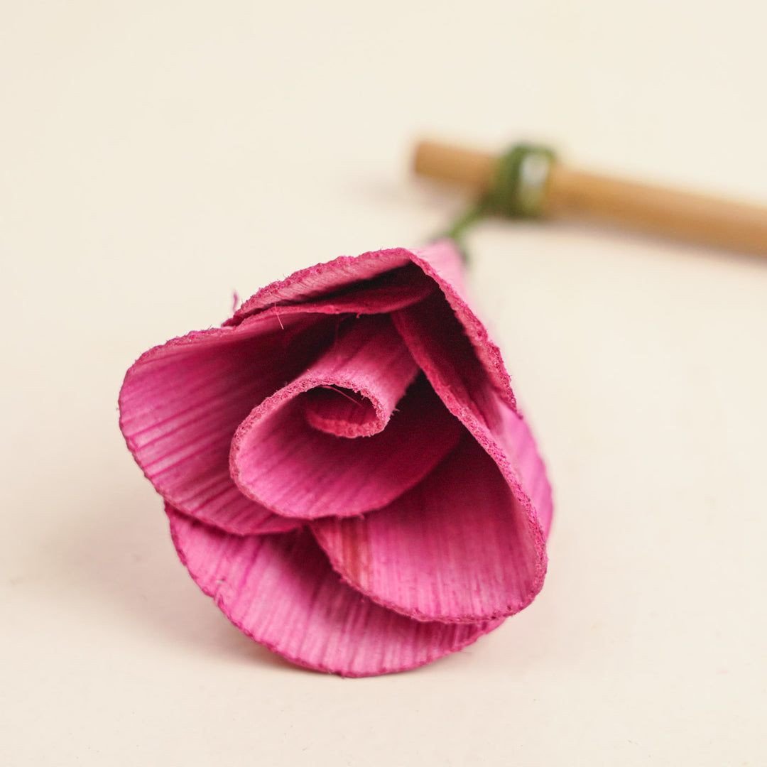 Handmade Tulip Design Bamboo Bunstick