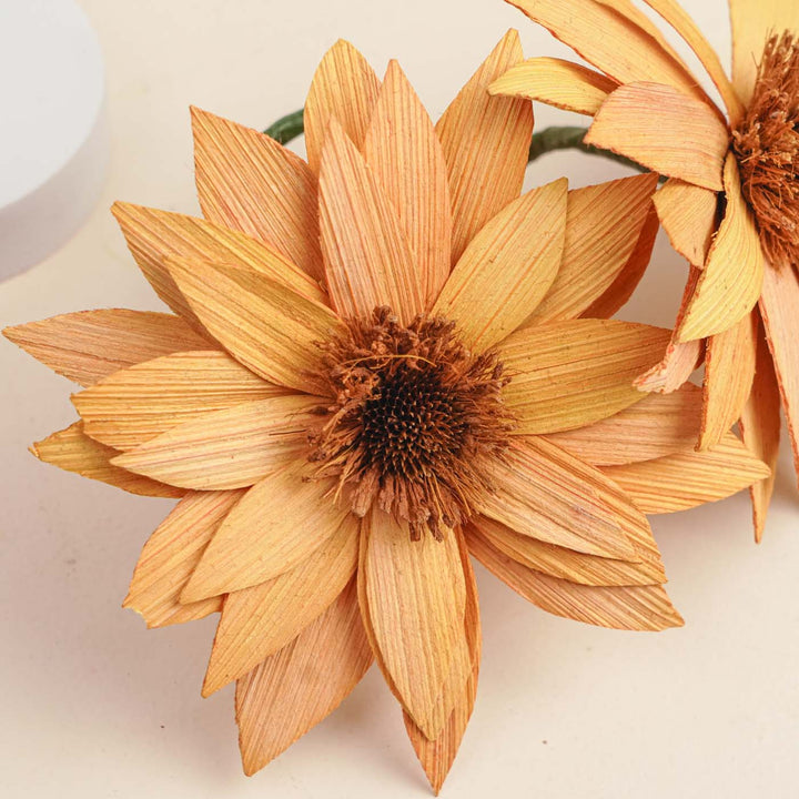 Handmade Sun Flower Design Areca Nut Curtain Tie-Back