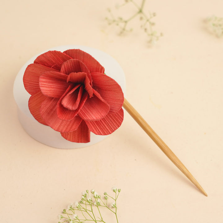 Handmade Gulab Design Bamboo Bunstick