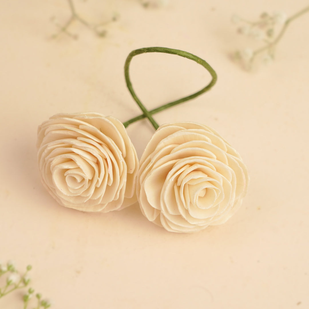 Handmade Rose Design Areca Nut Curtain Tie-Back