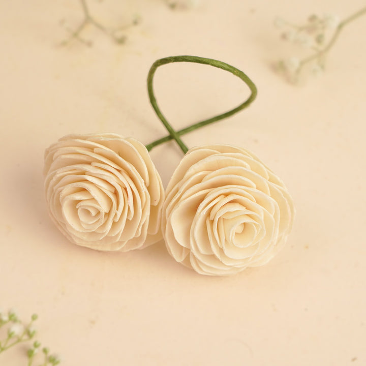 Handmade Rose Design Areca Nut Curtain Tie-Back