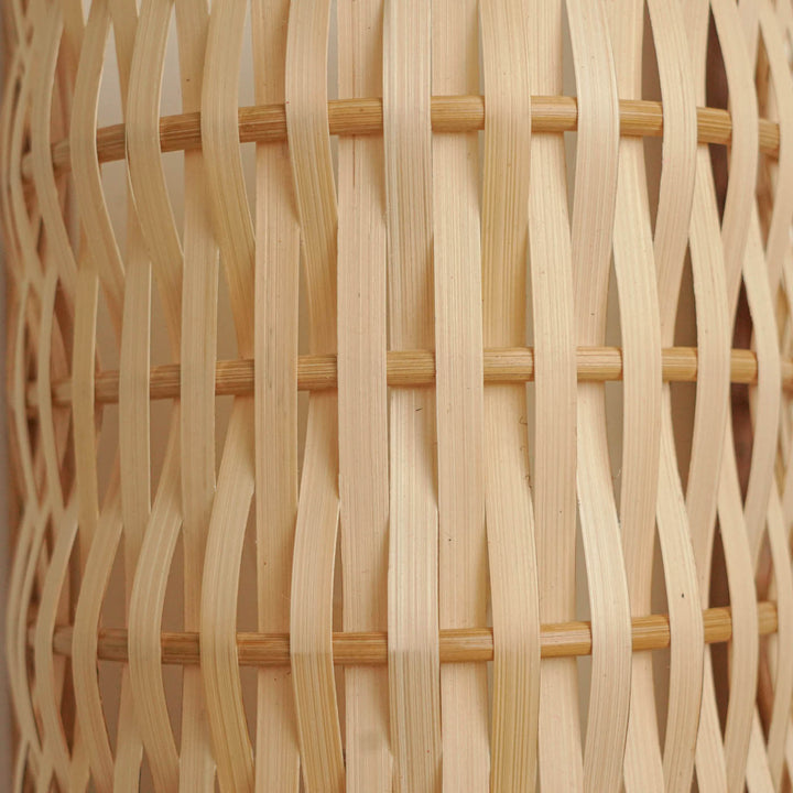 Handmade Bamboo Weaving Sunrise Design Table Lamp