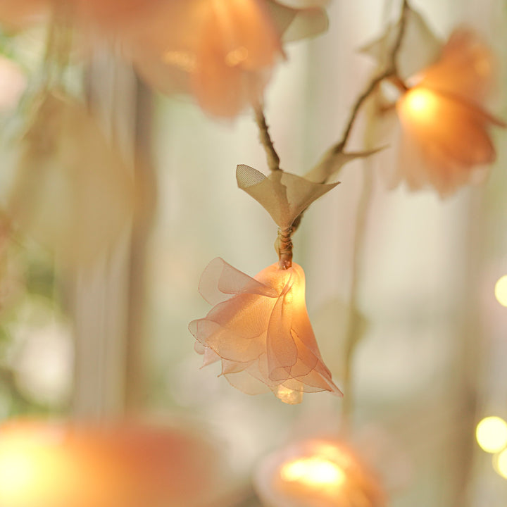4.5m, 15 Bulbs | Handcrafted Tissue Flower LED Fairy Lights