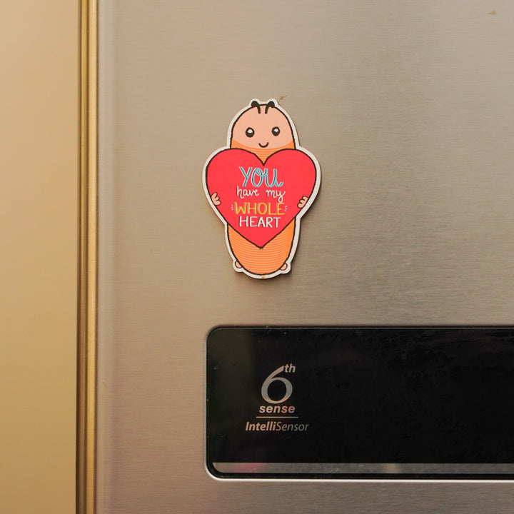 Handmade "Whole Heart" Wooden Fridge Magnet
