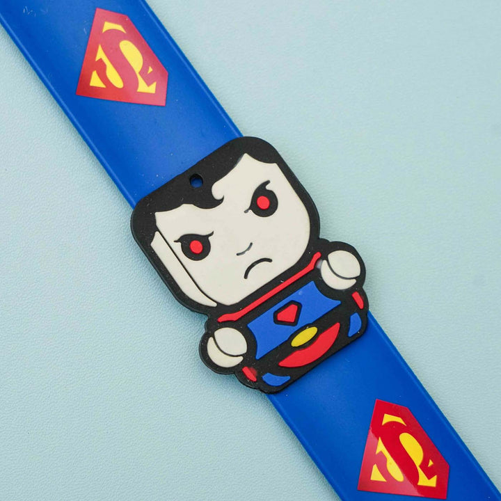 Handmade Superman Slap Band Kids Rakhi With Roli Chawal