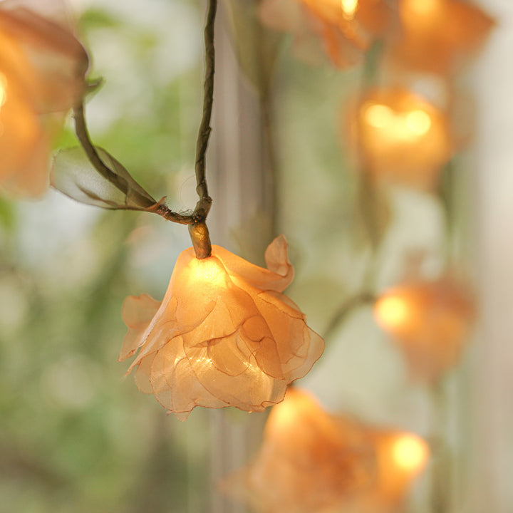 4.5m, 15 Bulbs | Handcrafted Tissue Flower LED Fairy Lights