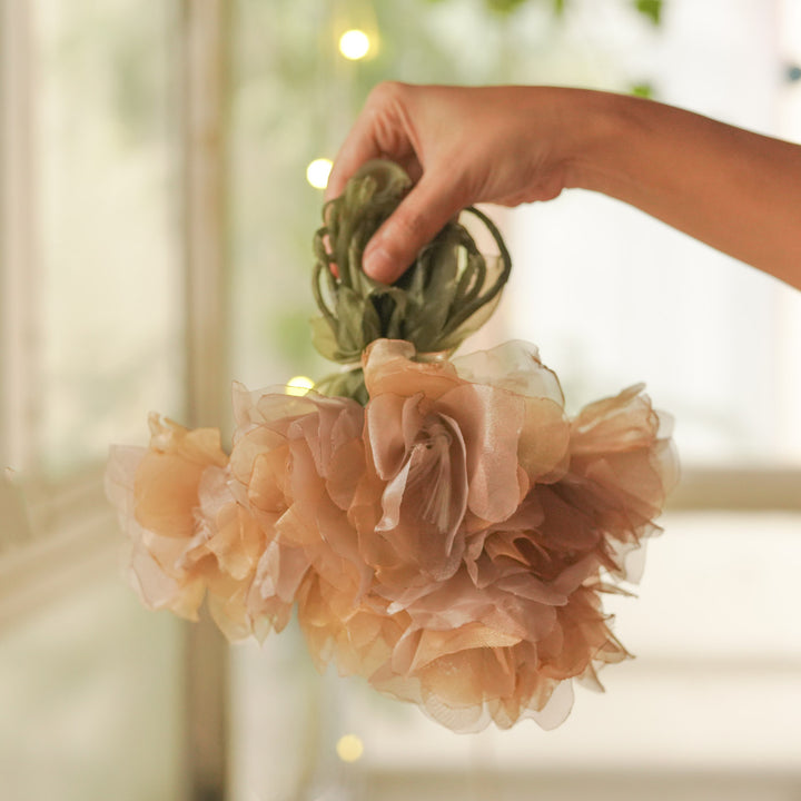 4.5m, 15 Bulbs | Handcrafted Tissue Flower LED Fairy Lights