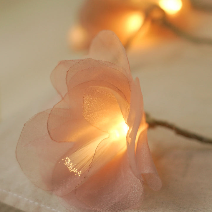 4.5m, 15 Bulbs | Handcrafted Tissue Flower LED Fairy Lights