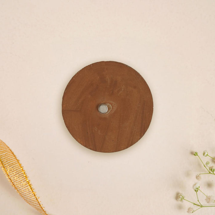 Pandas Couple Personalized Handmade Polymer Clay Round Fridge Magents