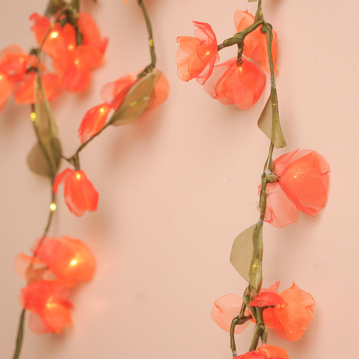 2.5m, 30 Bulbs | Handcrafted Tissue Flower LED Fairy Lights