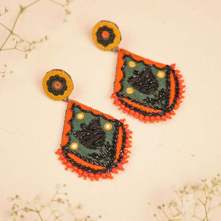 Handmade Beaded Floral Earrings