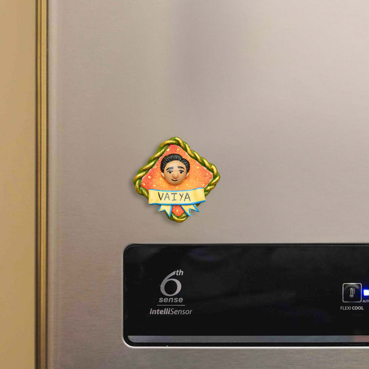Photo Personalized Handmade Caricature Diamond Clay Fridge Magnet