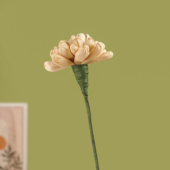 1 Pc | Handmade Daisy Bloom Corn Husk Flower Stick