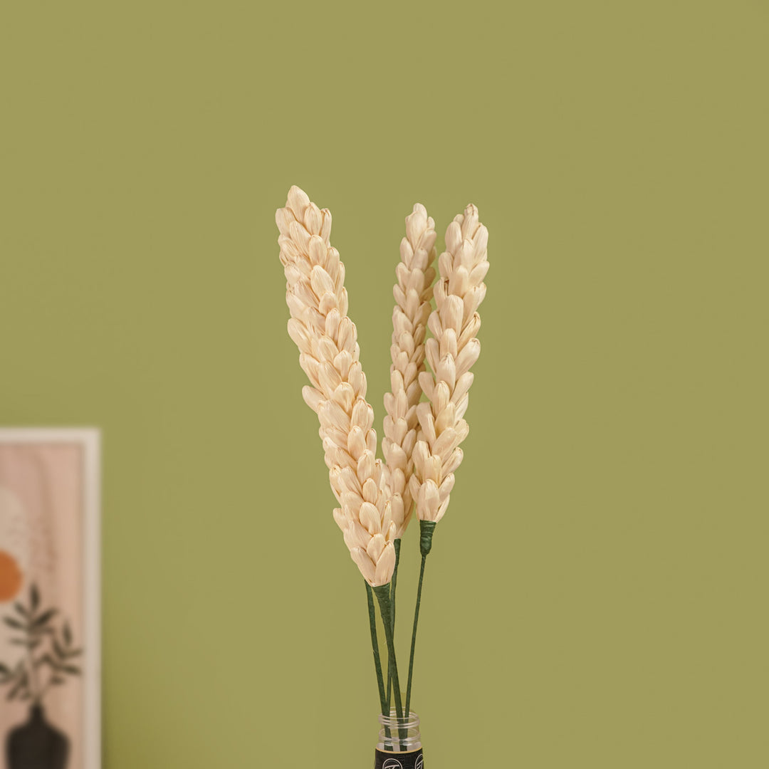 1 Pc| Handmade Corn Husk Kevda Design  Flower Stick